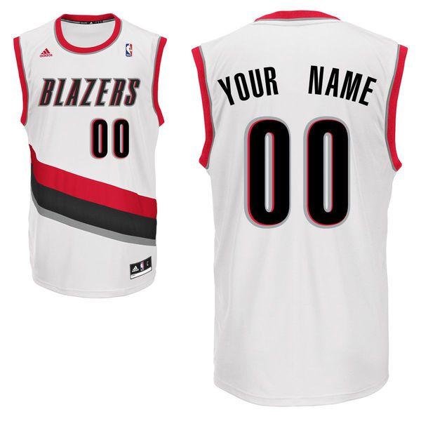 Adidas Portland Trail Blazers Youth Custom Replica Home White NBA Jersey->customized nba jersey->Custom Jersey